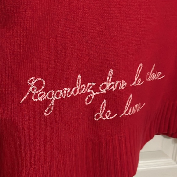 CINQ À SEPT Women’s Josephine Embroidered red Pullover - Picture 3 of 10